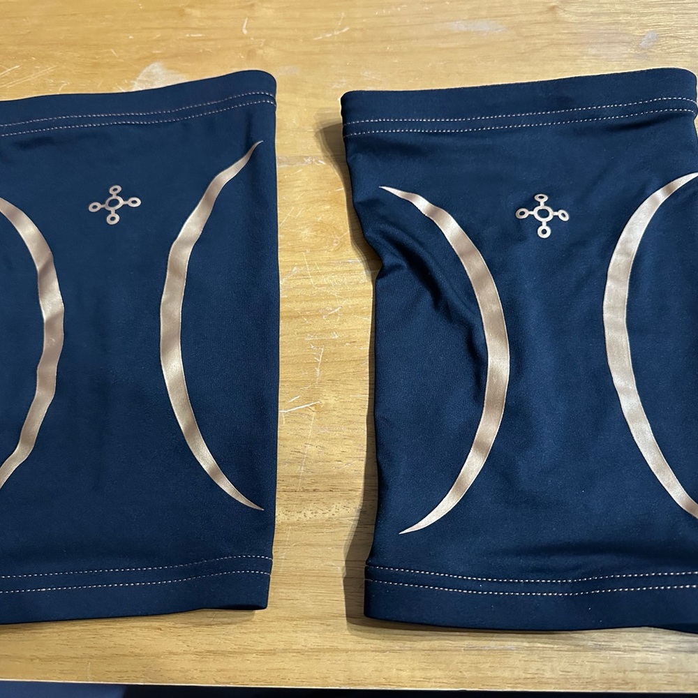 Black and Gold Compression Knee Sleeves